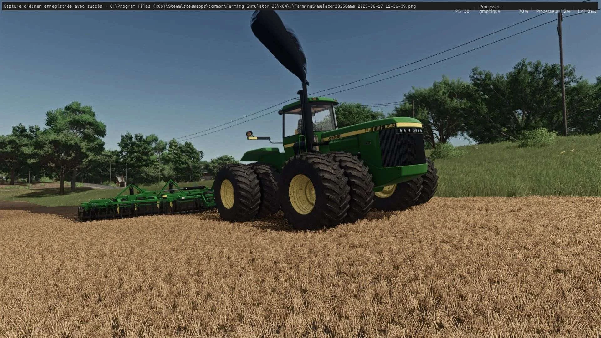 FS25 John Deere 8850 v1.0 Tractors Mod FS25 Mod Free Download