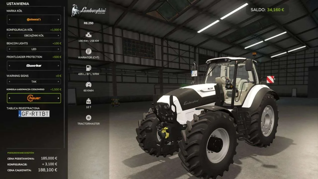 FS25 Lamborghini R6.250 v1.0 Tractors Mod FS25 Mod Free Download