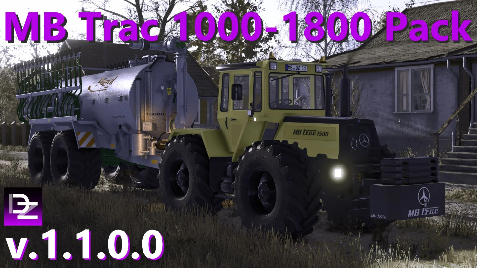 FS25 Mercedes Benz MB Trac 1000 – 1800 V1.1 Tractors Mod FS25 Mod Free Download