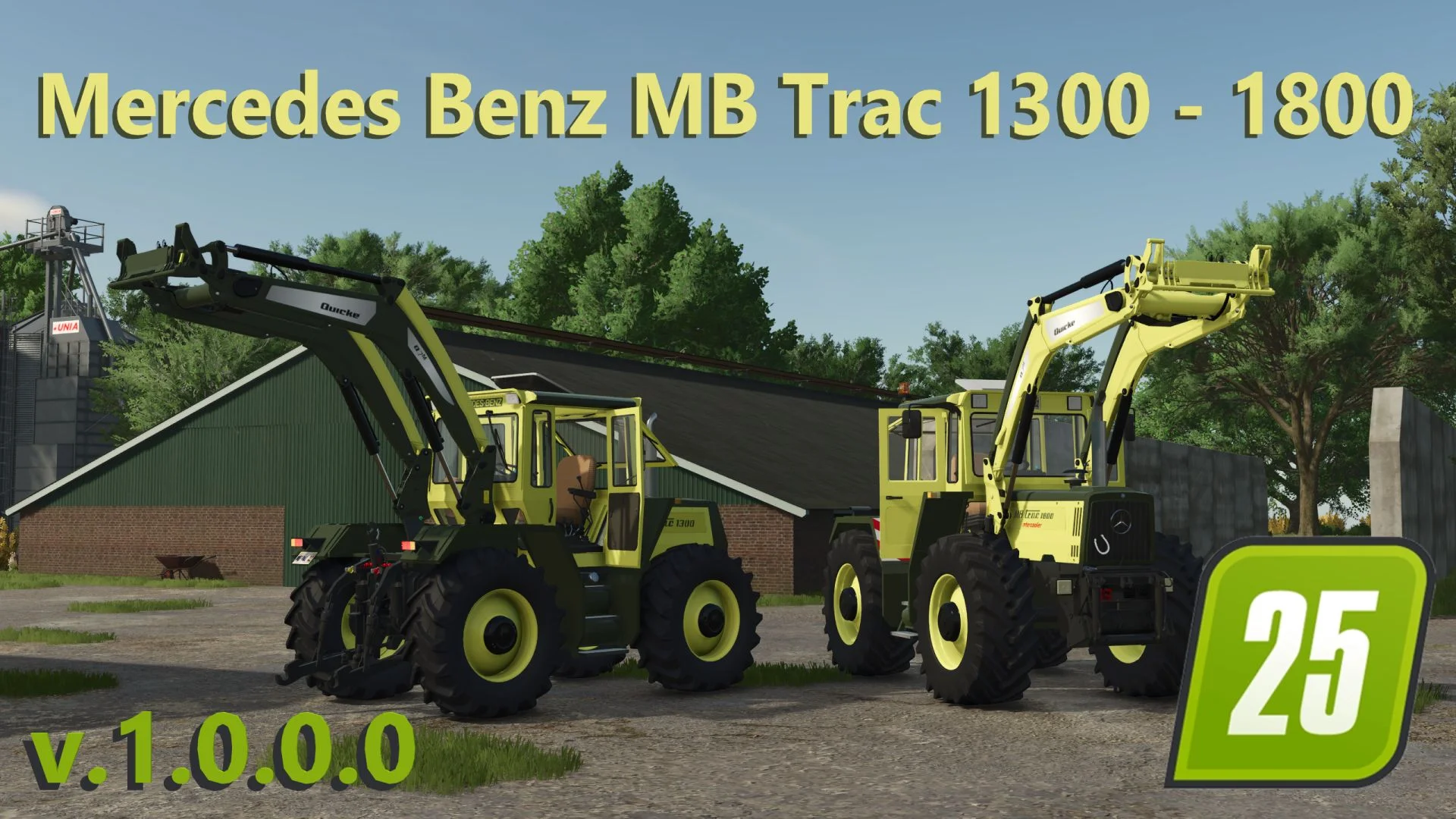 FS25 Mercedes Benz MB Trac 1300 – 1800 V1.0 Tractors Mod FS25 Mod Free Download