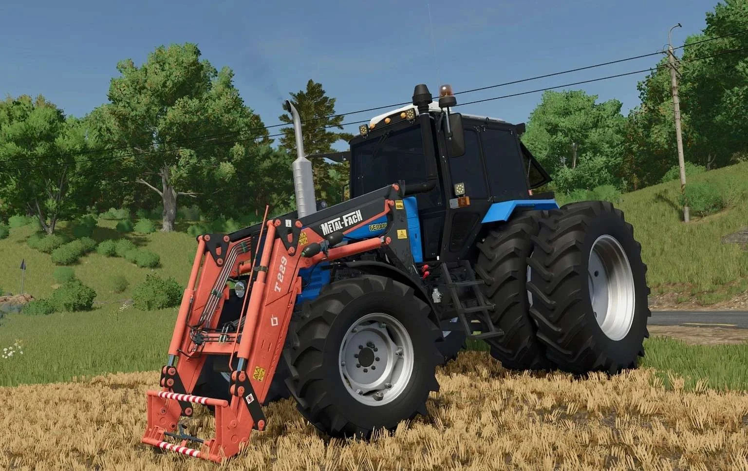 FS25 MTZ-1221 and MetalFach T229 v1.0 Tractors Mod FS25 Mod Free Download