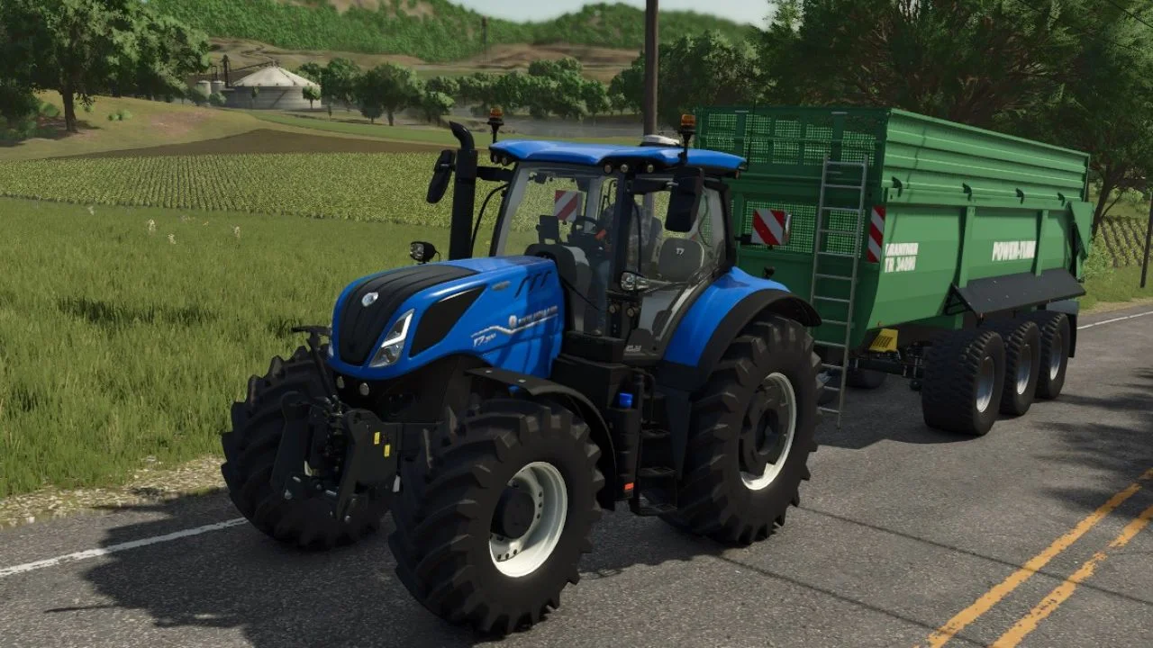 FS25 New Holland T7 with turbo and blow off valve V1.0 Tractors Mod FS25 Mod Free Download