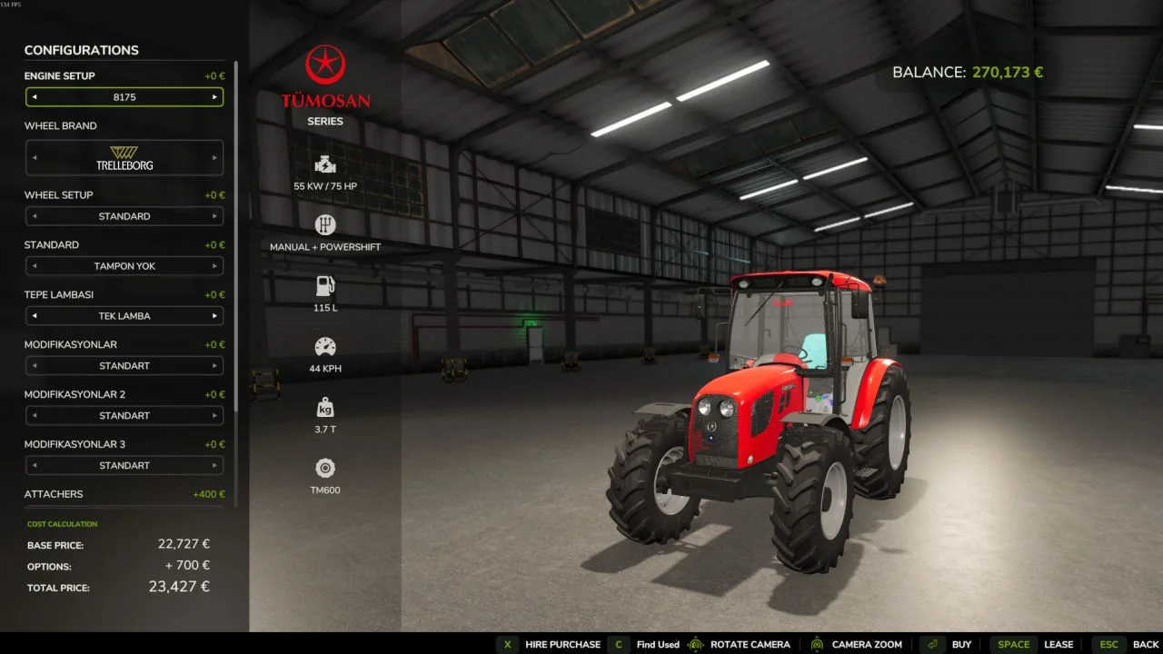 FS25 Tumosan 8100 v1.0 Tractors Mod