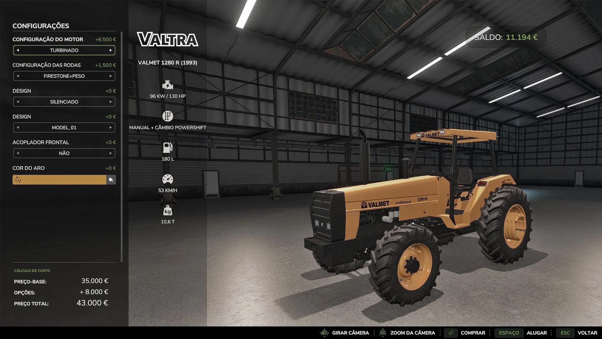 FS25 Valmet 1280 R V1.1 Tractors Mod