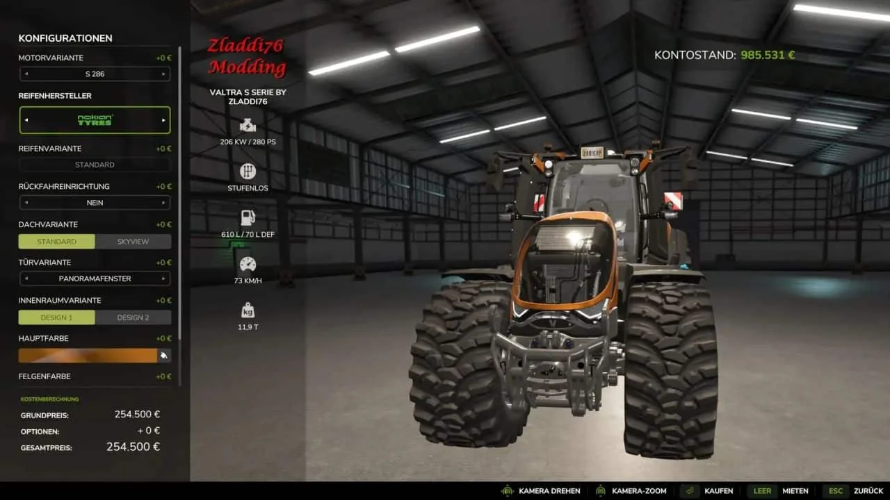 FS25 Valtra Series S Tuned (850hp) v1.0 Tractors Mod FS25 Mod Free Download