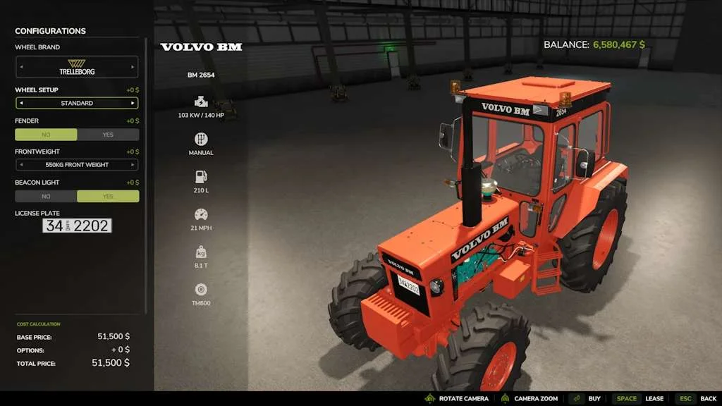 FS25 Volvo BM 2654 v1.2 Tractors Mod FS25 Mod Free Download