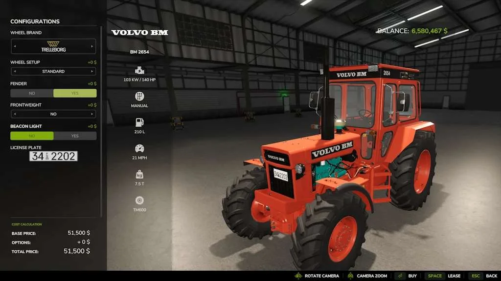 FS25 Volvo BM 2654 v1.4 Tractors Mod FS25 Mod Free Download