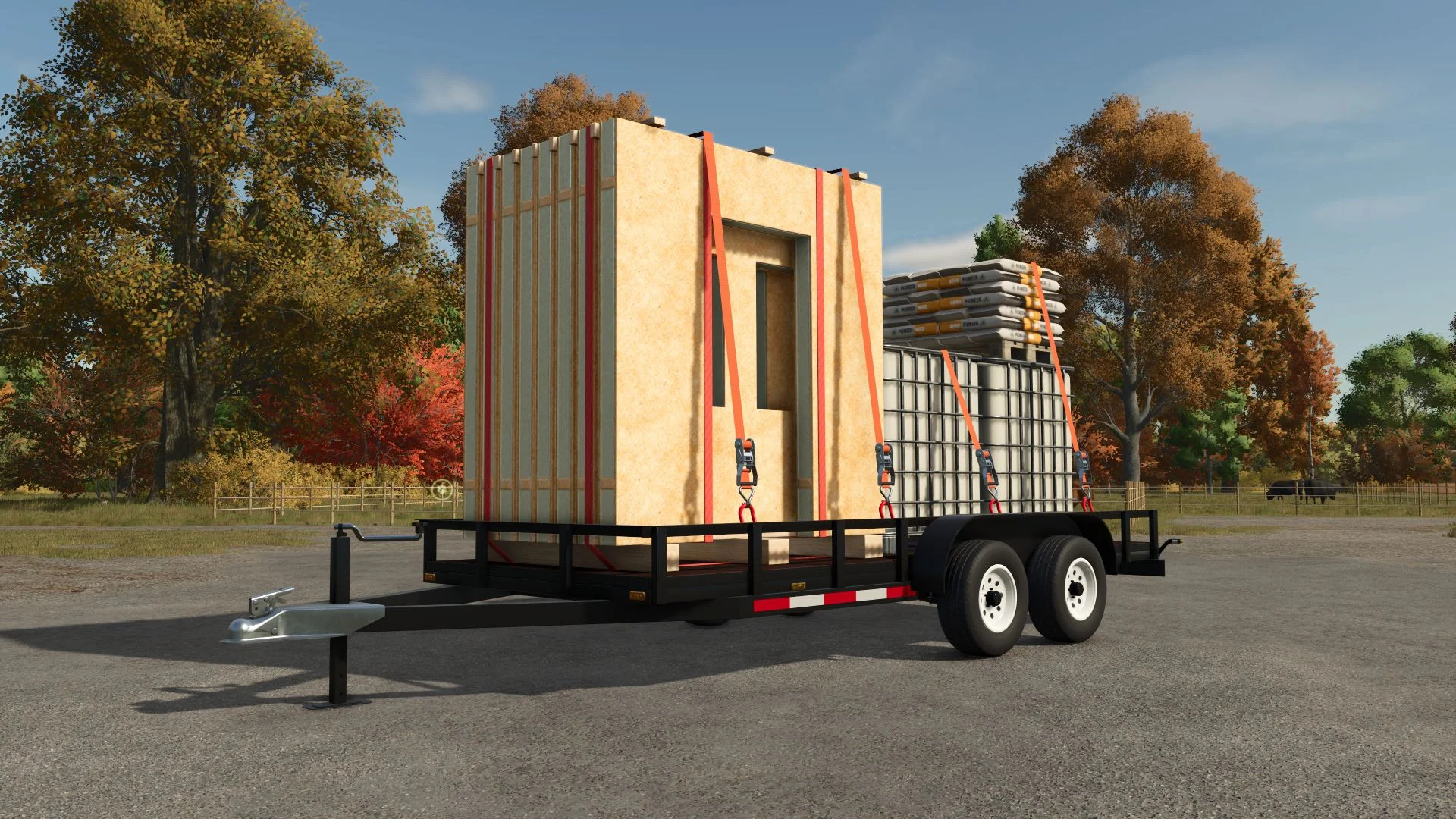 FS25 16 Foot Flatbed trailer V1.1 Trailers Mod FS25 Mod Free Download