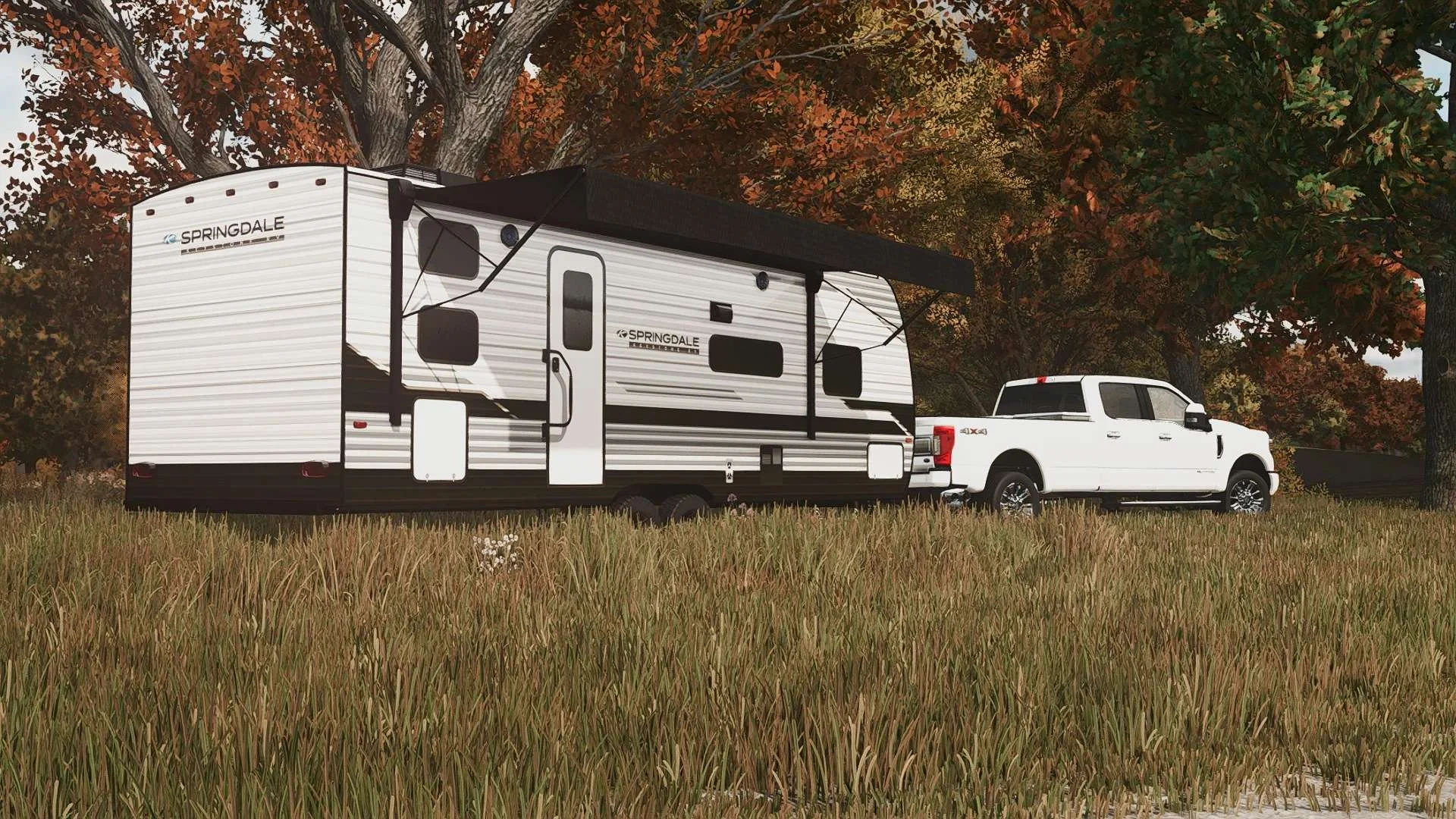 FS25 2021 Keystone Springdale Villa Camper v1.0 Trailers Mod FS25 Mod Free Download