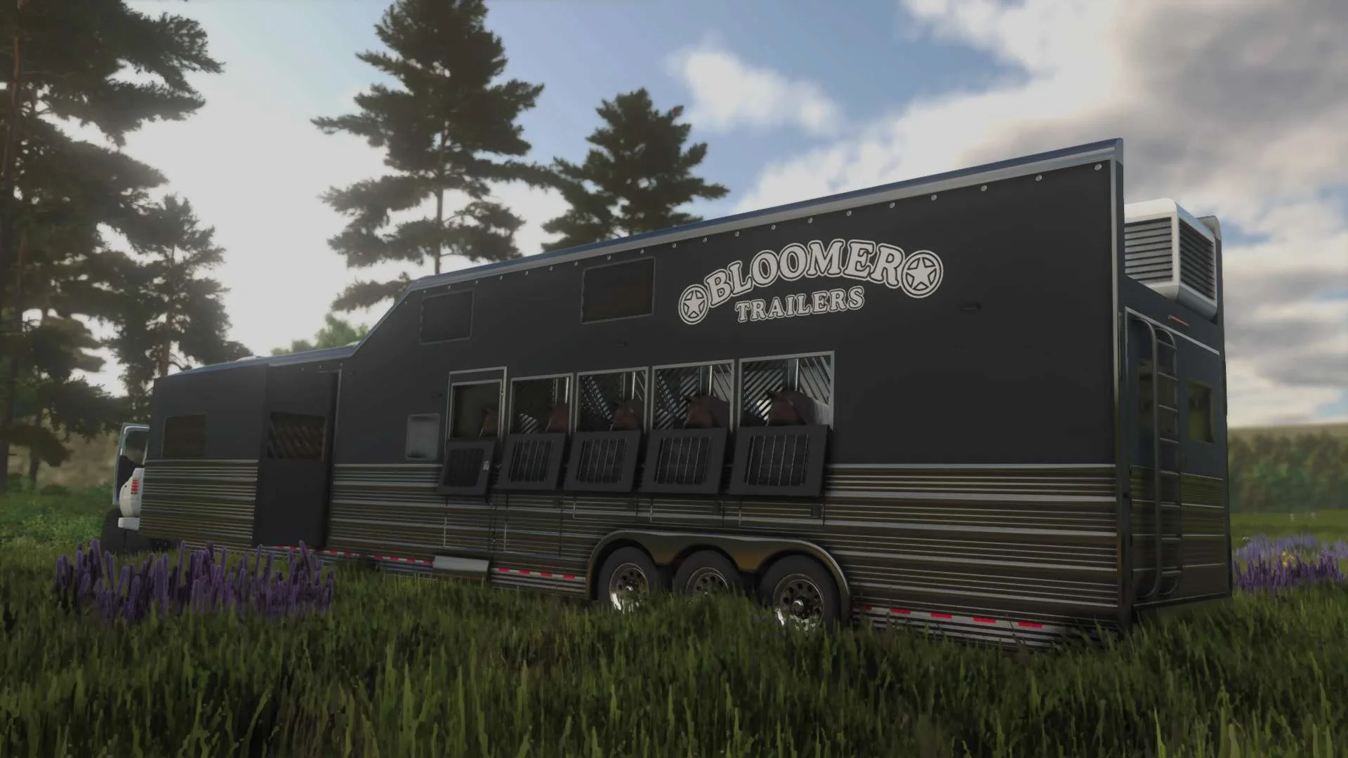 FS25 2025 Bloomer 5-horse gooseneck trailer v1.0 Trailers Mod FS25 Mod Free Download