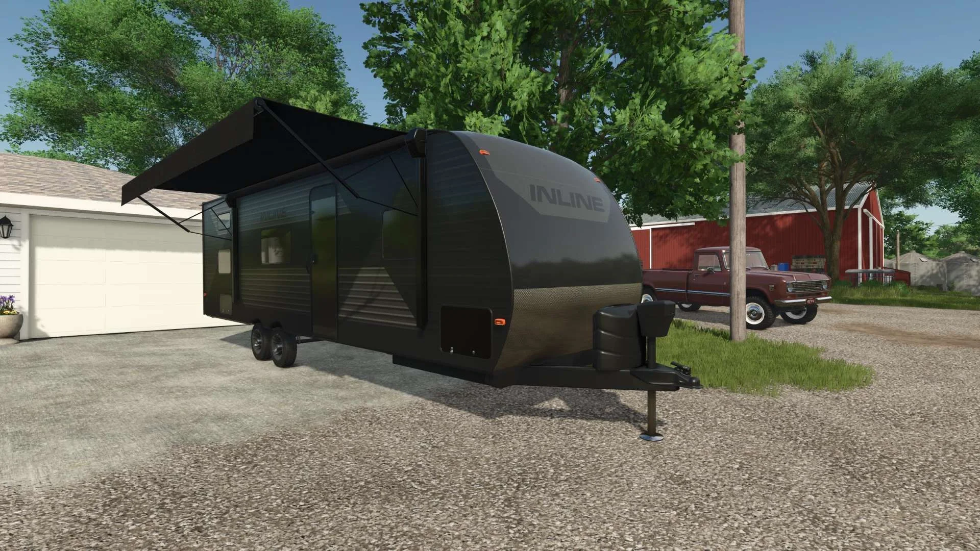 FS25 2025 Inline BP Camper v1.0 Trailers Mod FS25 Mod Free Download