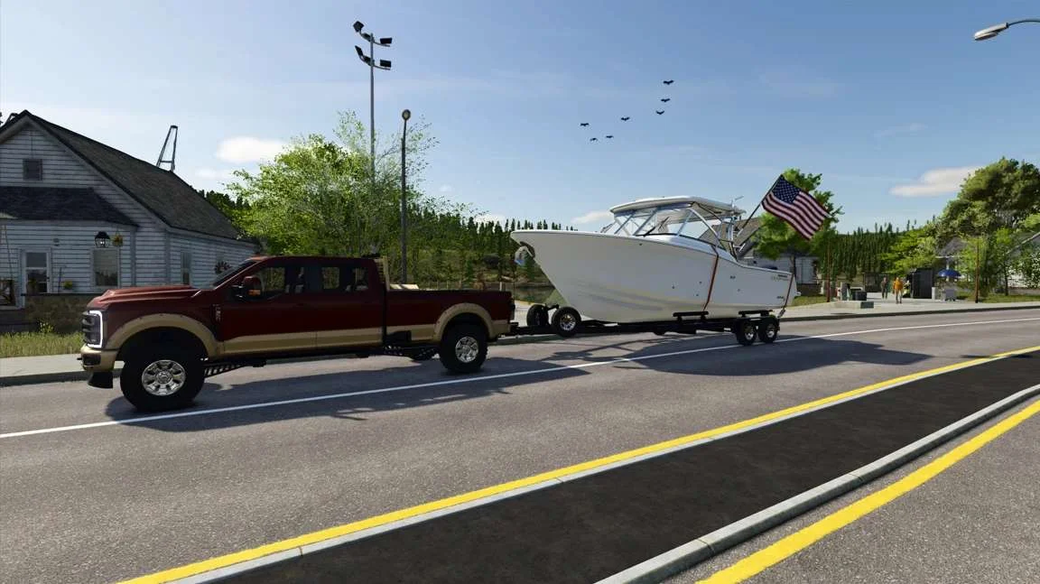 FS25 27FT Grady White Boat v1.0 Trailers Mod FS25 Mod Free Download