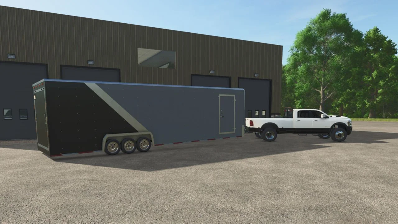FS25 35ft Enclosed Trailer V1.0 Trailers Mod FS25 Mod Free Download