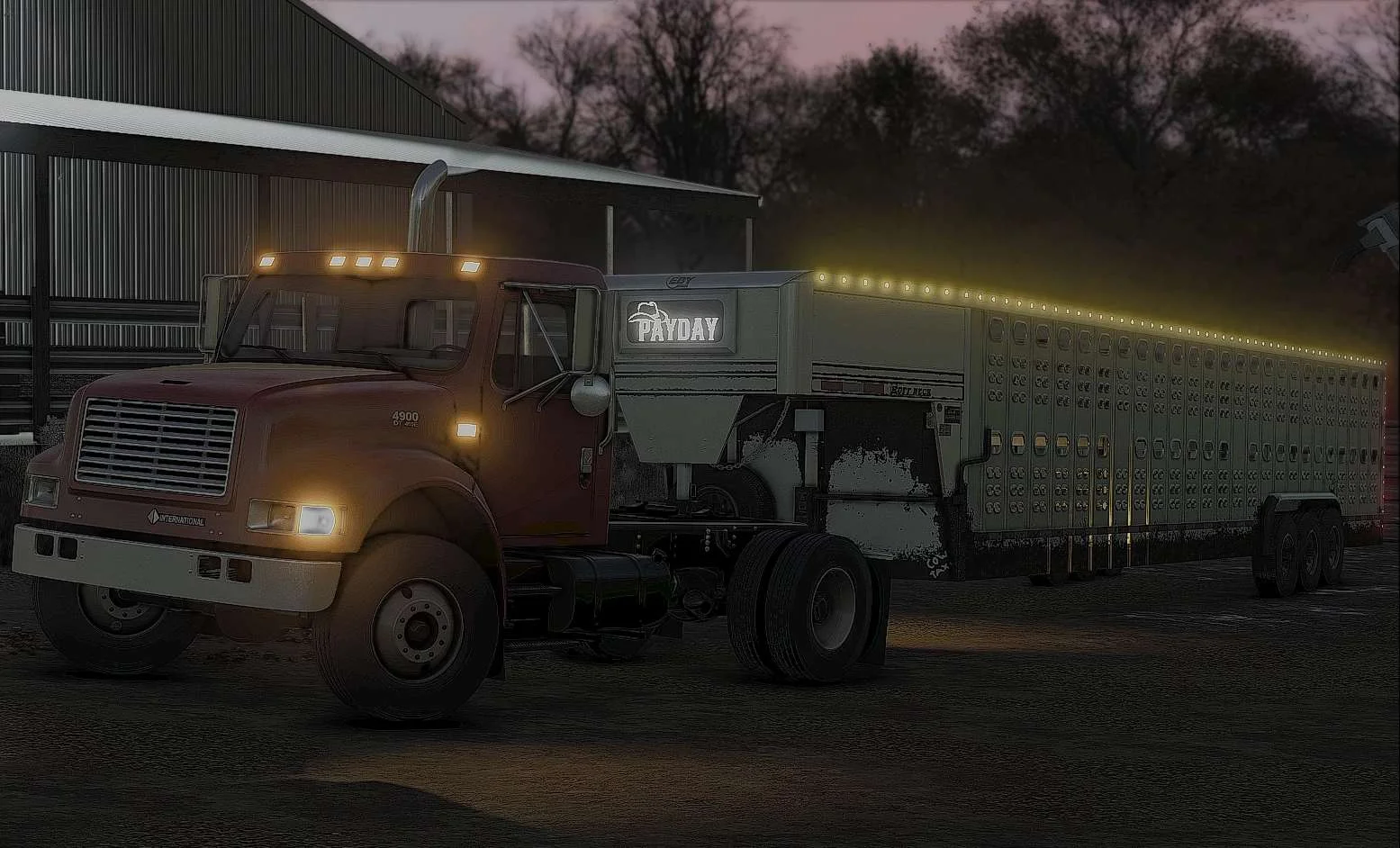 FS25 40ft Eby PUNCH Ruff Neck Cattle Trailer v1.0 Trailers Mod FS25 Mod Free Download