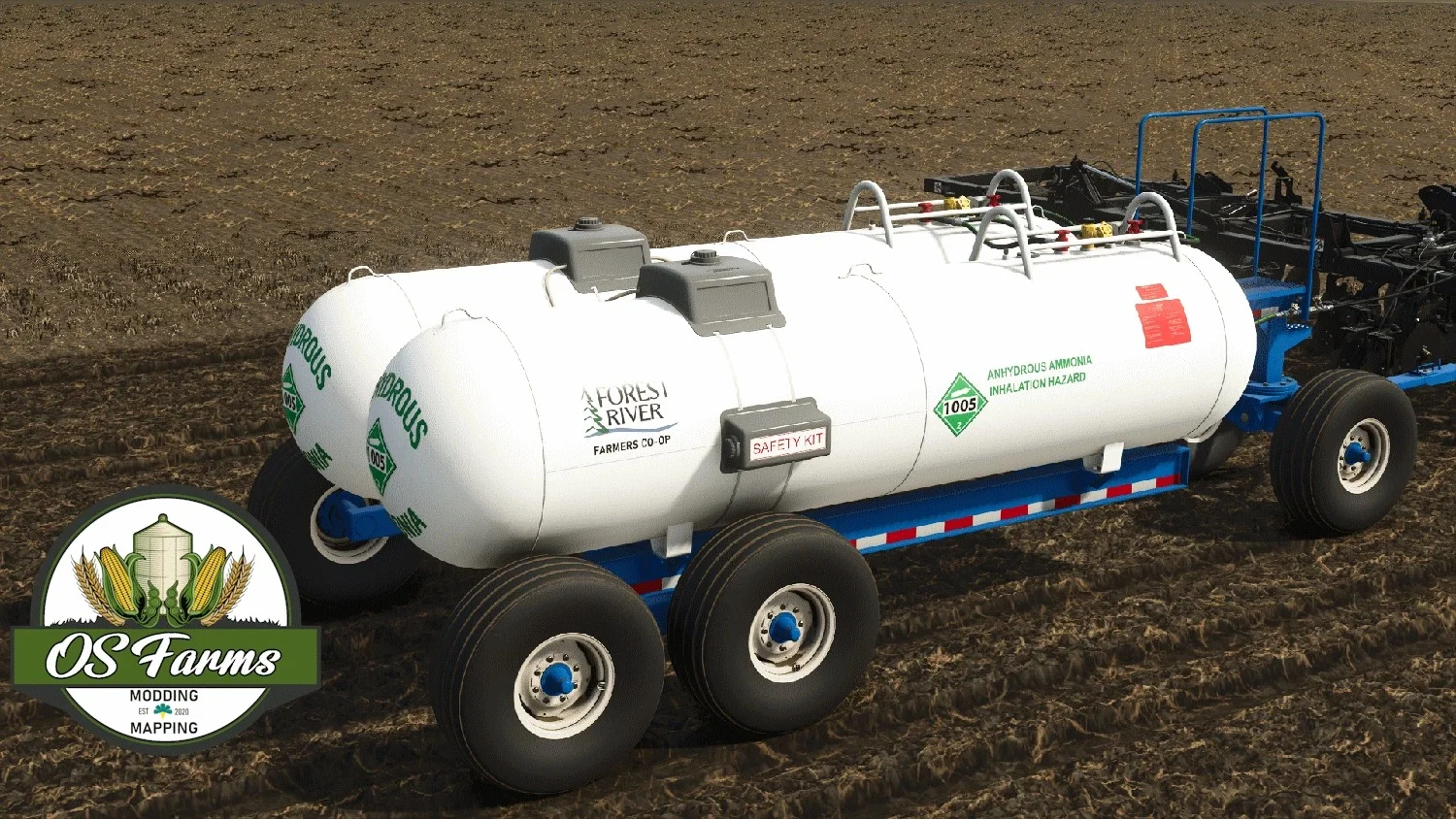 FS25 Ag Systems Annhydrous wagons v1.0 Trailers Mod FS25 Mod Free Download