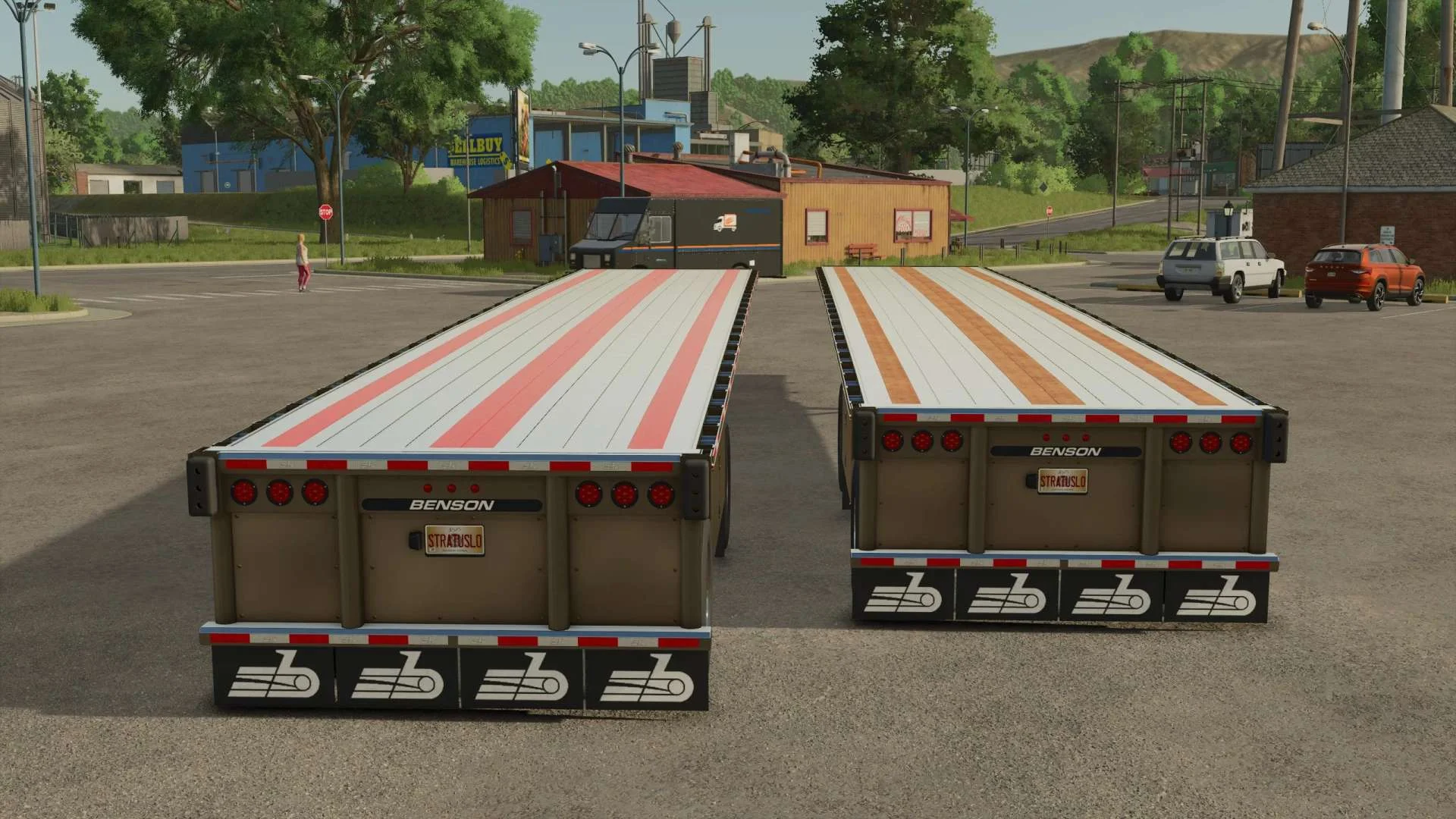FS25 Benson Flatbed v1.0 Trailers Mod FS25 Mod Free Download