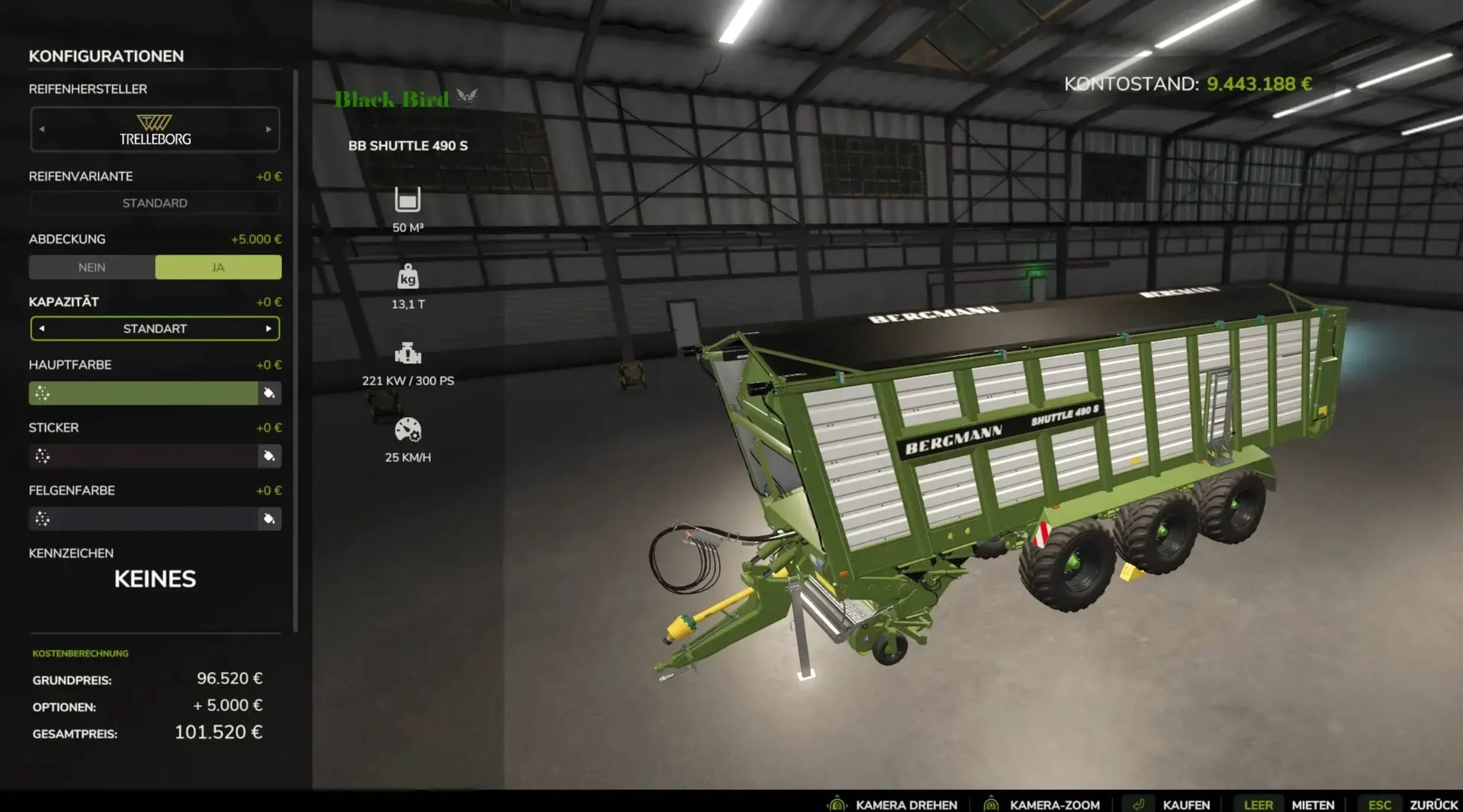 FS25 Bergmann Loading Wagon v1.0 Trailers Mod FS25 Mod Free Download
