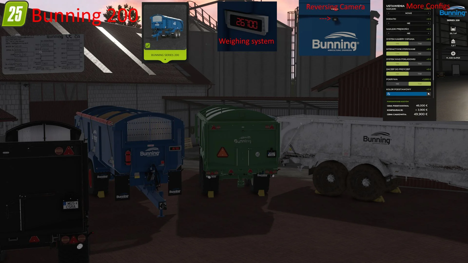 FS25 Bunning Series 200 (IC) V1.0.1 Trailers Mod FS25 Mod Free Download