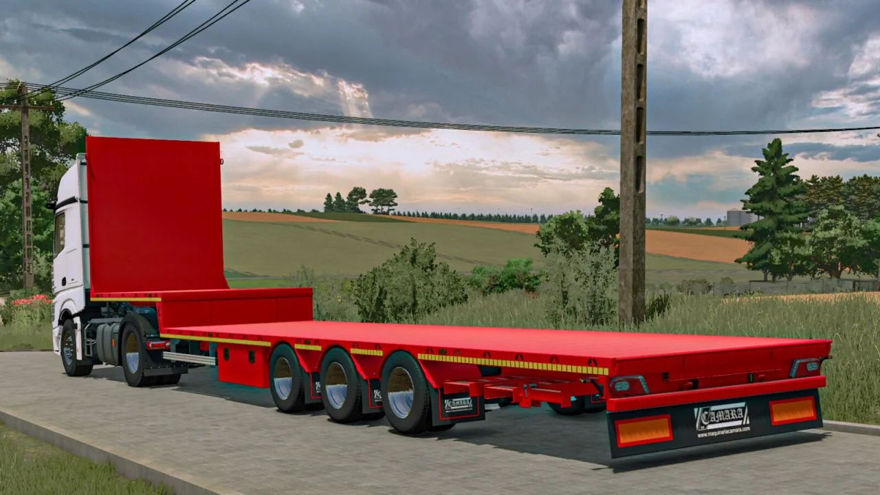 FS25 Camara Straw Bale Semitrailer V1.5 Trailers Mod FS25 Mod Free Download