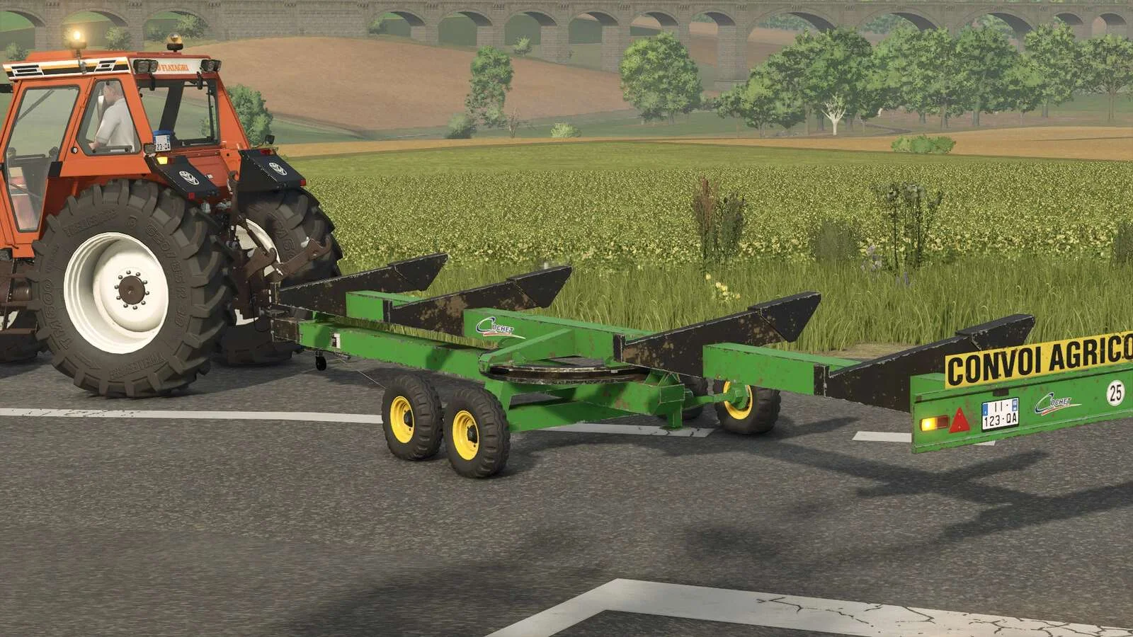 FS25 Cochet Turntable Cutter Trailer v1.0 Trailers Mod FS25 Mod Free Download