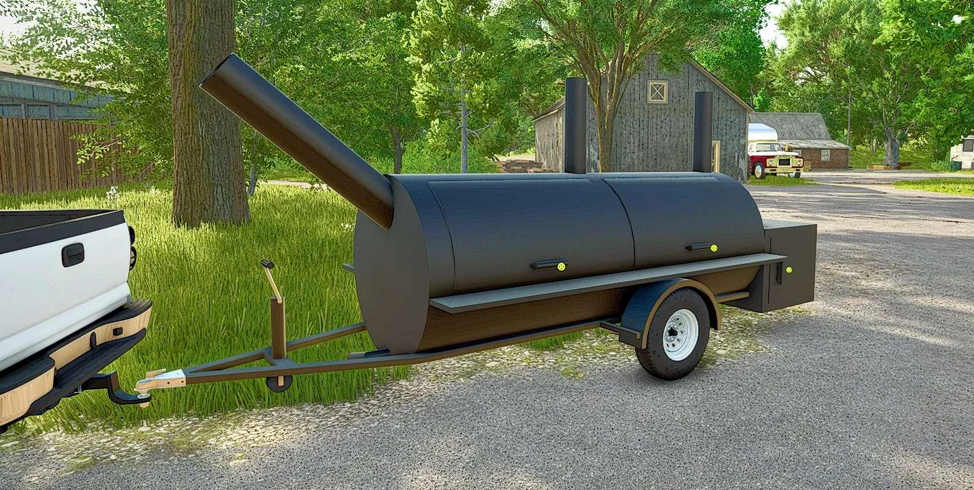 FS25 Custom BBQ Pit Trailer v1.0 Trailers Mod FS25 Mod Free Download