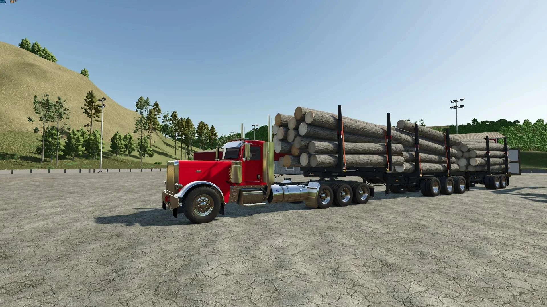 FS25 Doepker Super B Log Trailer v1.0 Trailers Mod FS25 Mod Free Download