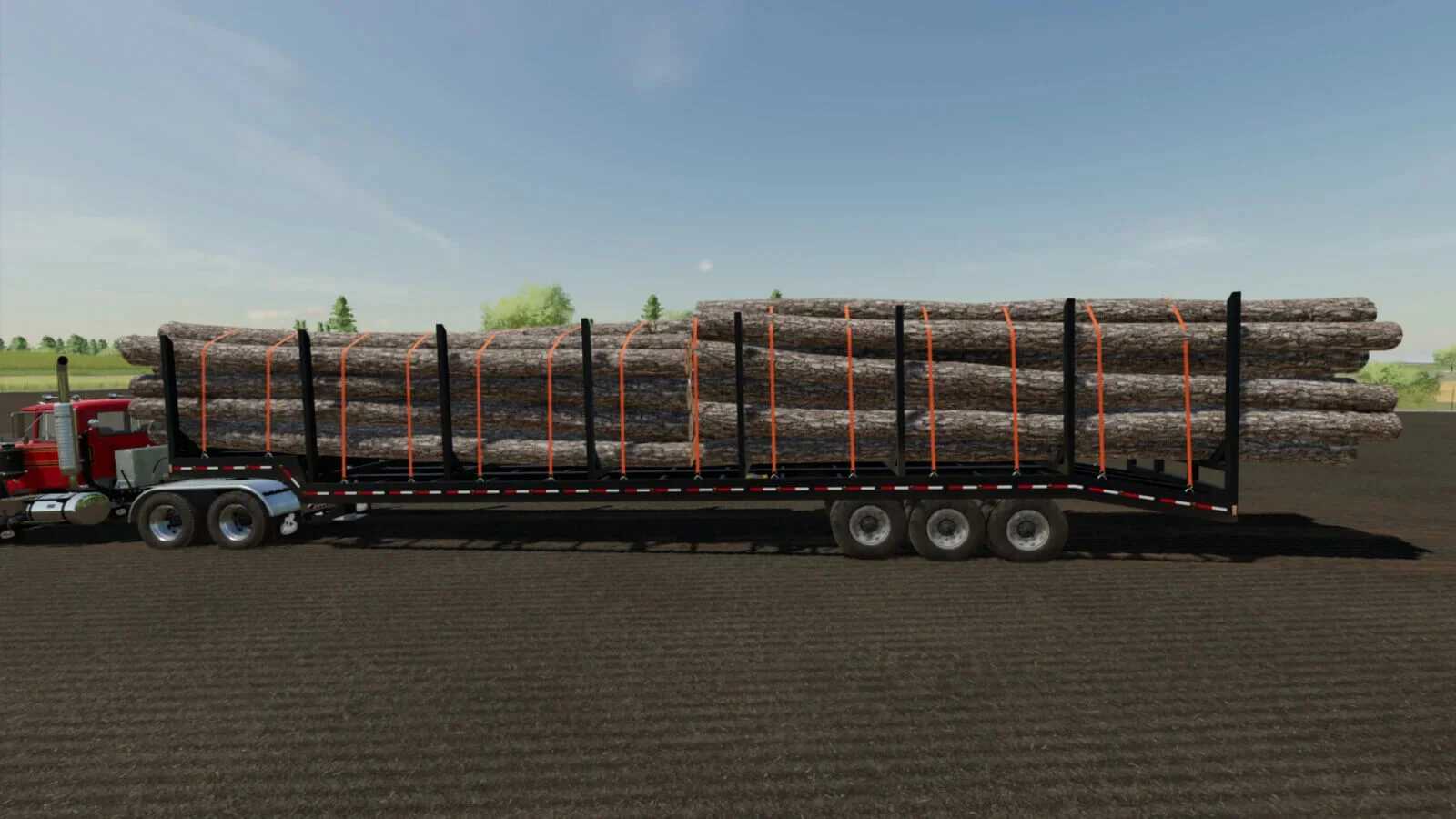 FS25 Dropdeck Trailer 53Ft Auto V1.0 Trailers Mod FS25 Mod Free Download