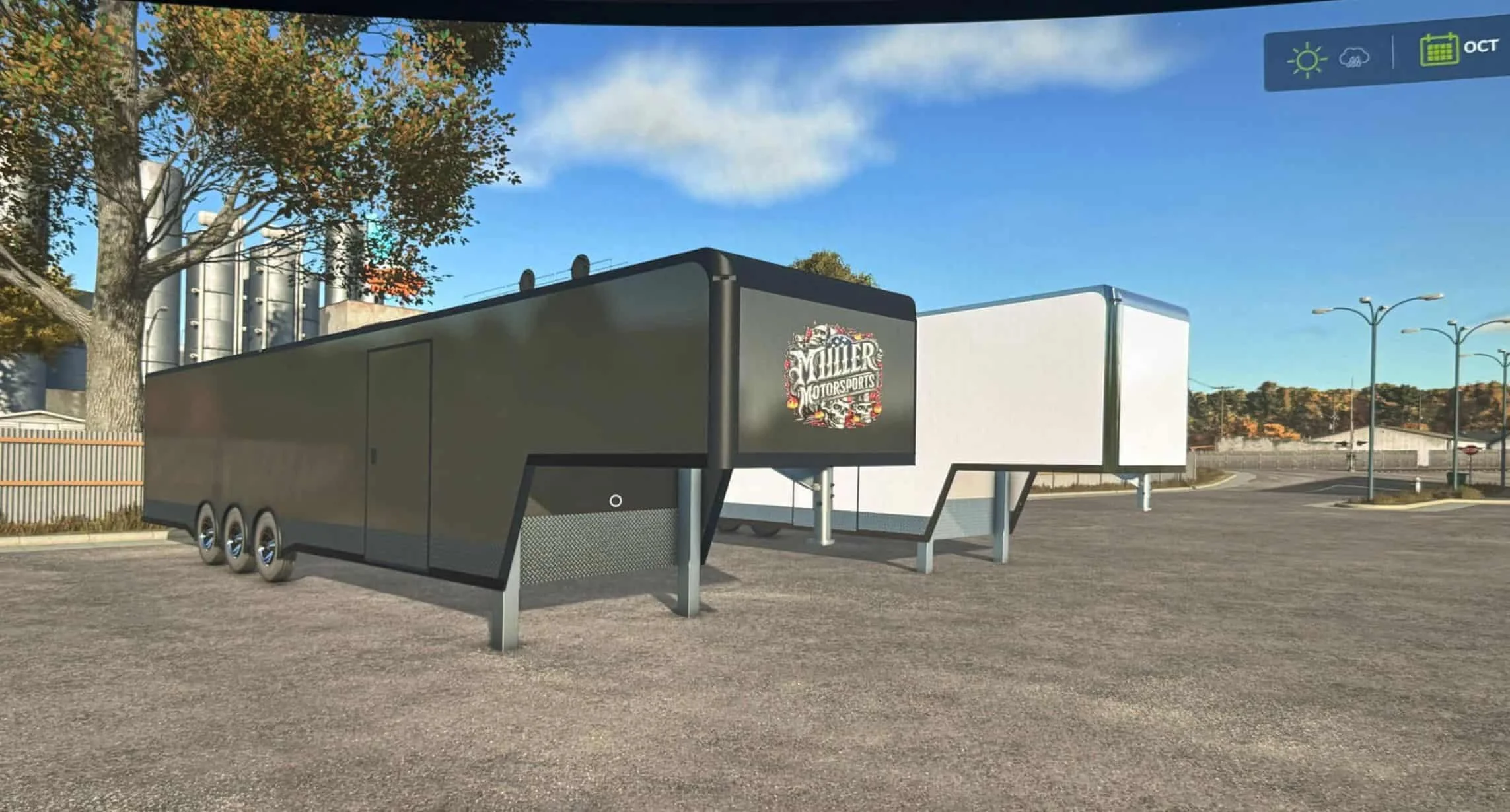 FS25 Enclosed race hauler and stacker trailer V1.0 Trailers Mod FS25 Mod Free Download