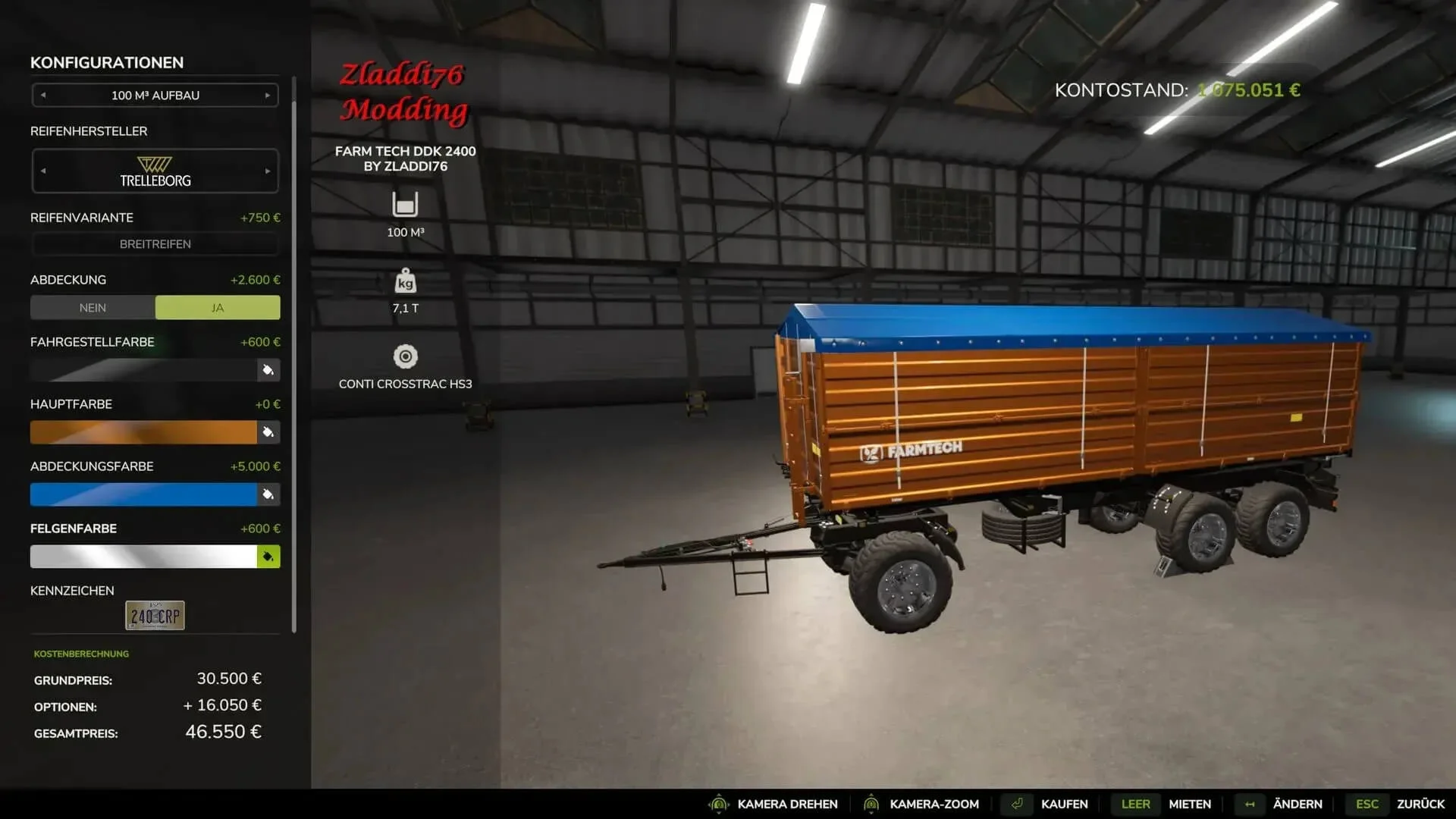 FS25 Farmtech Ddk 2400 v1.0 Trailers Mod FS25 Mod Free Download