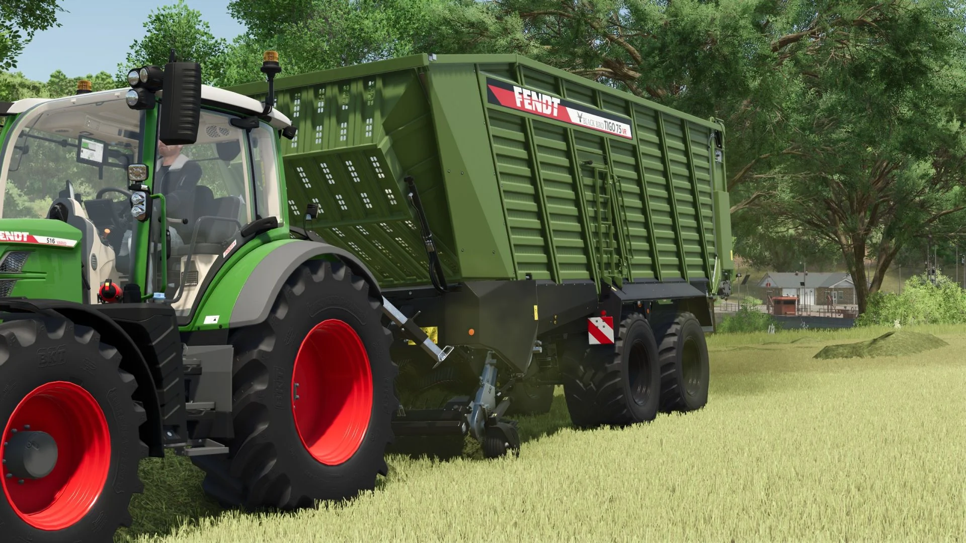 FS25 Fendt Tigo Black Bird V1.0.0.2 Trailers Mod FS25 Mod Free Download