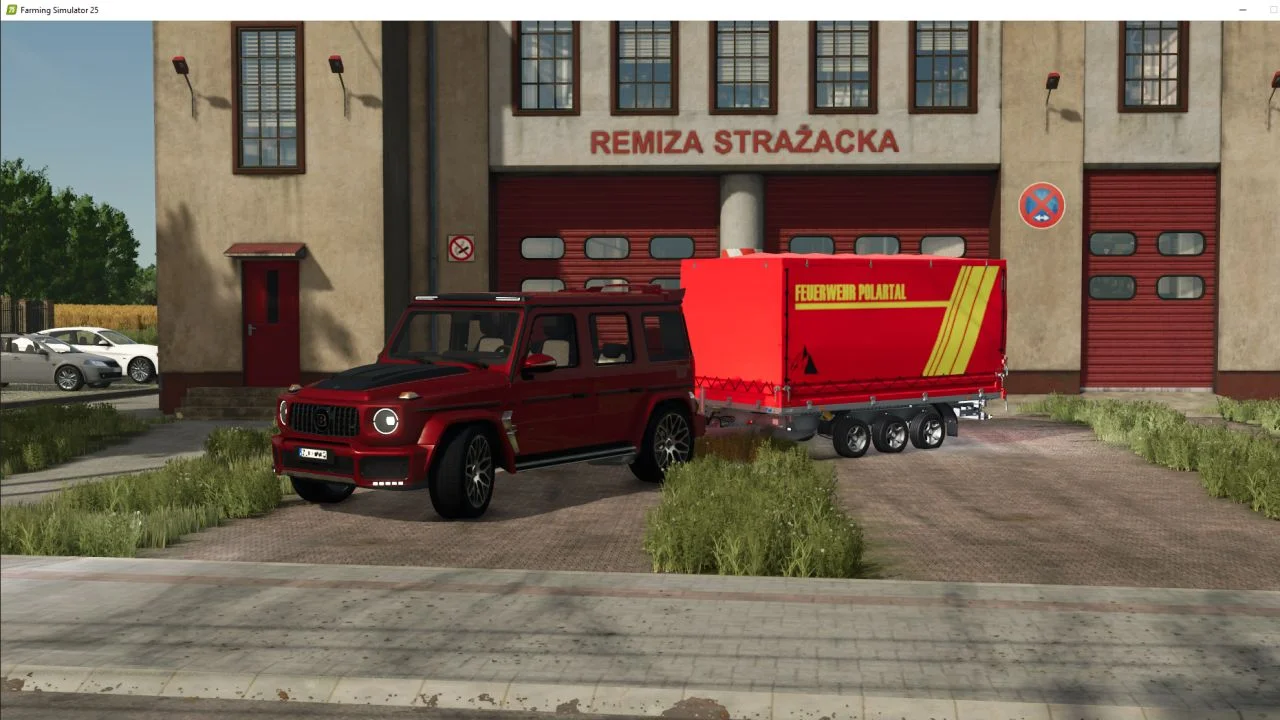 FS25 Fire department trailer V1.0 Trailers Mod FS25 Mod Free Download