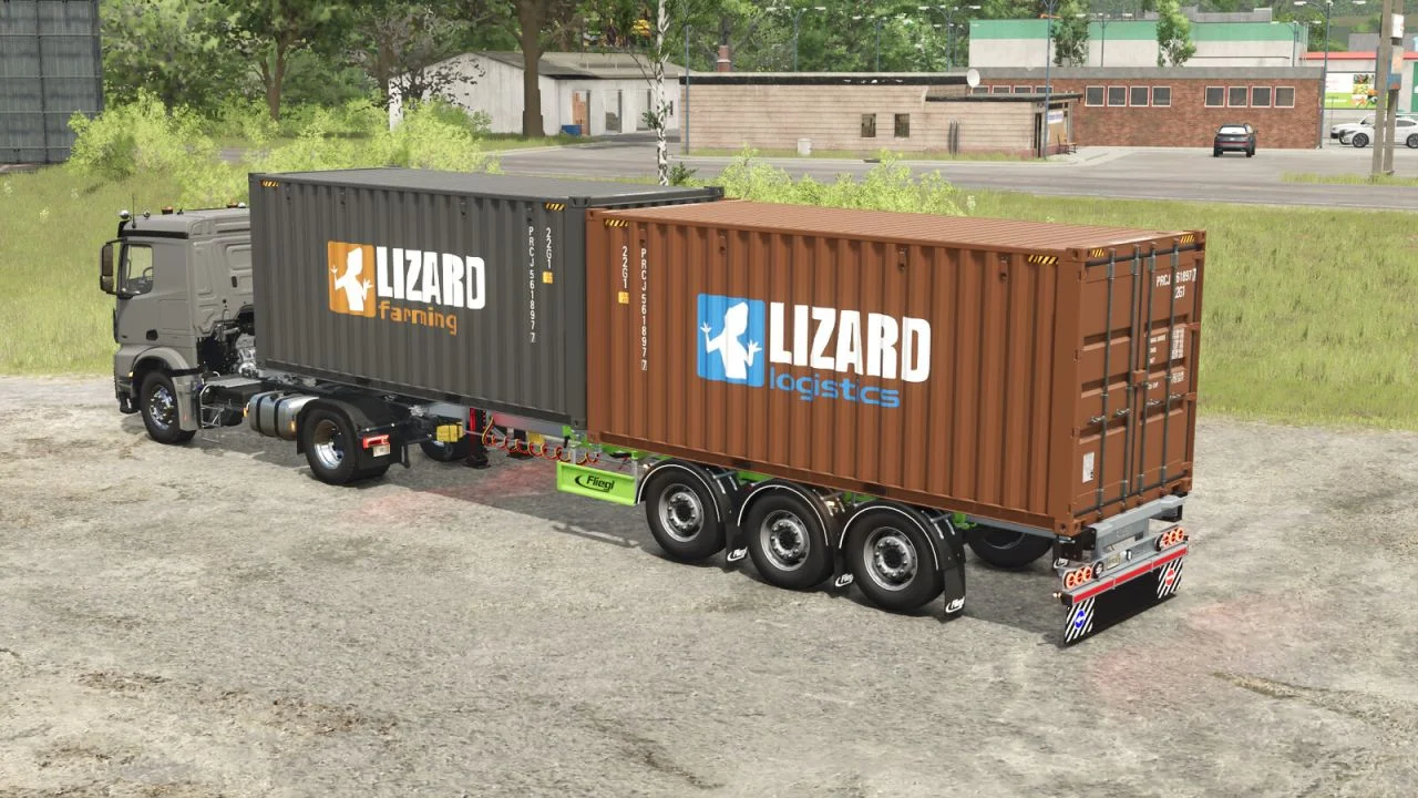 FS25 Fliegl Shipping Container Pack V1.0.0.1 Trailers Mod FS25 Mod Free Download