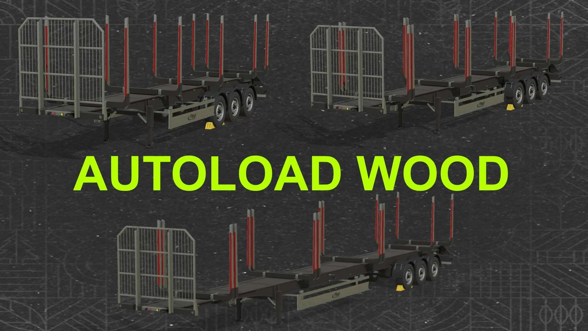 FS25 Fliegl Timber Runner Autoload Wood v1.0 Trailers Mod FS25 Mod Free Download