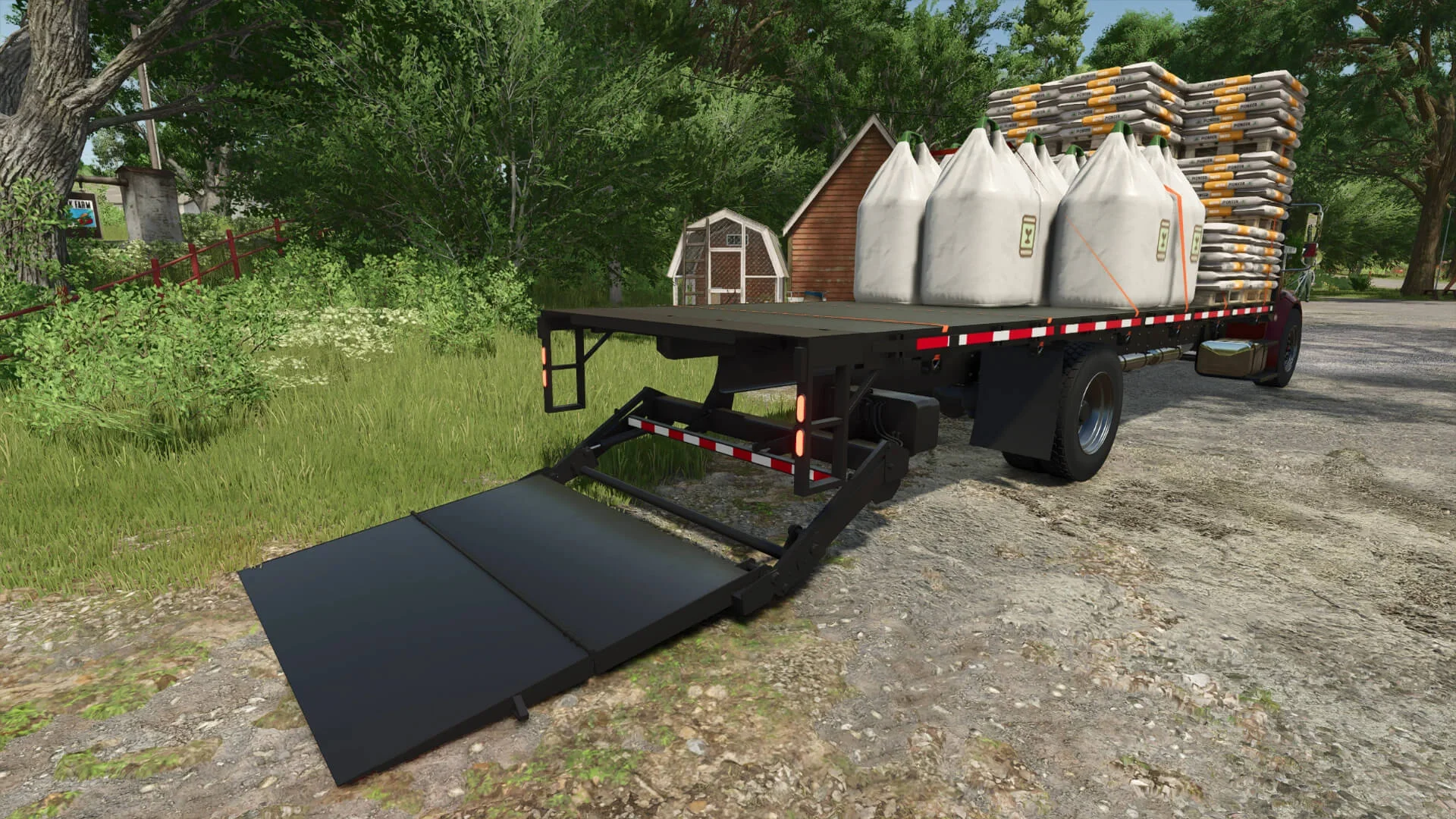 FS25 Freightliner M2 Stakebed AutoLoad v1.0 Trailers Mod FS25 Mod Free Download