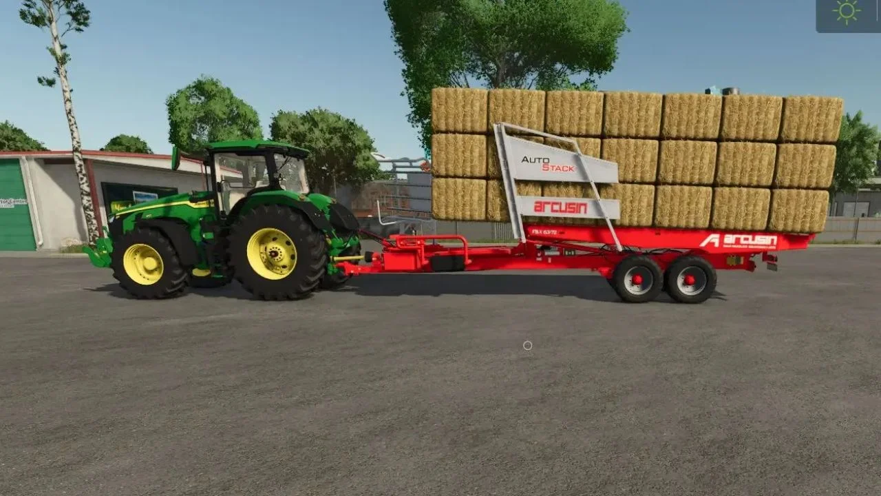 FS25 FSX 63.72 Arcusin 21 bales v1.0 Trailers Mod FS25 Mod Free Download