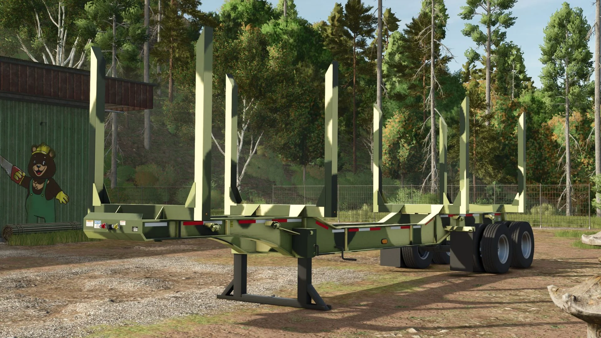 FS25 FT40 Wood Trailer v1.0 Trailers Mod FS25 Mod Free Download