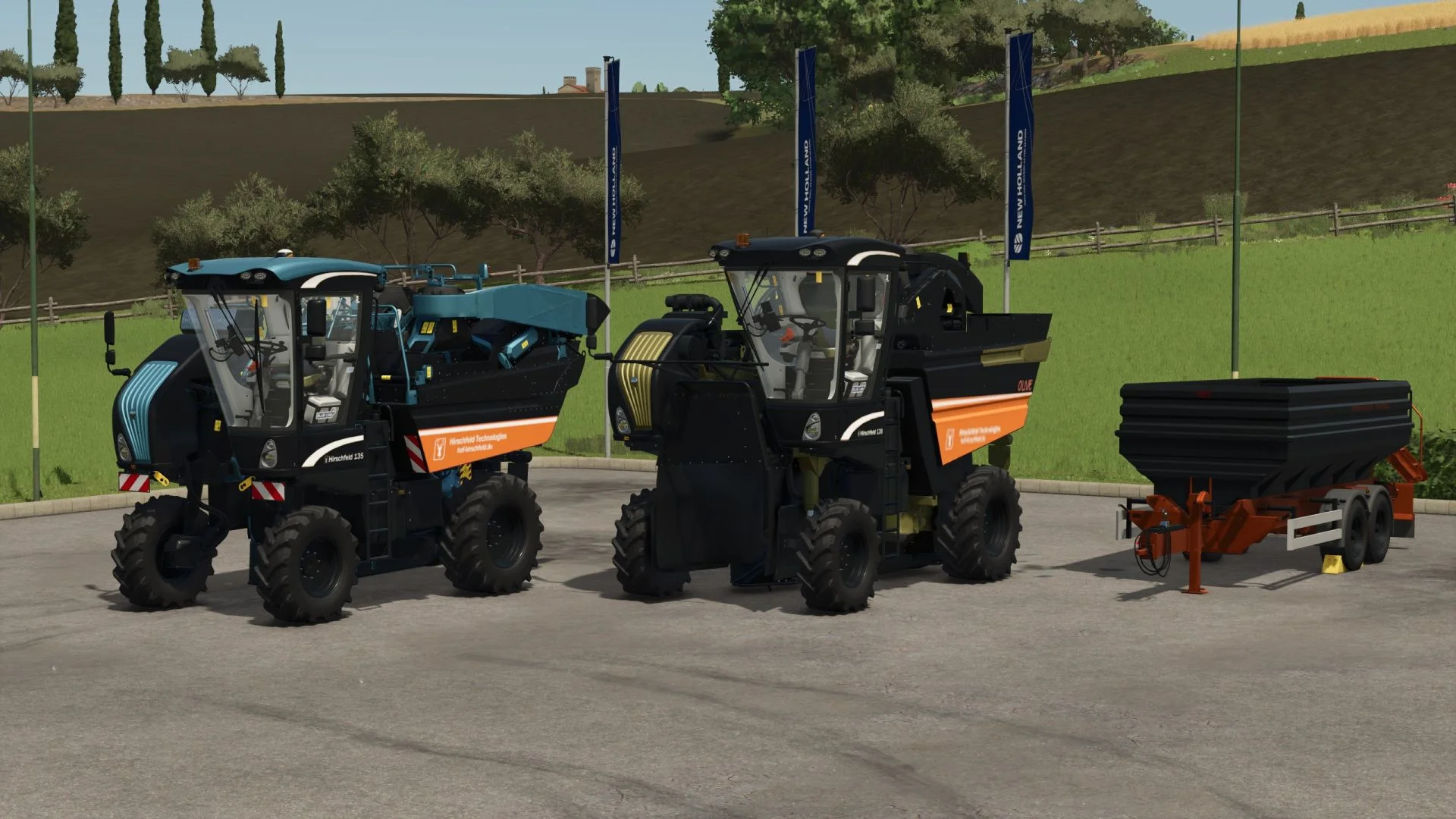 FS25 Grape and olive harvester V1.0 Trailers Mod FS25 Mod Free Download