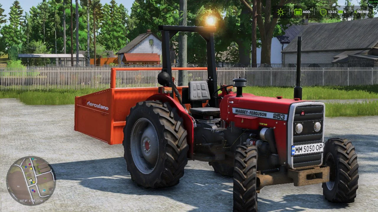 FS25 Herculano 3-point trailer v1.0 Trailers Mod FS25 Mod Free Download