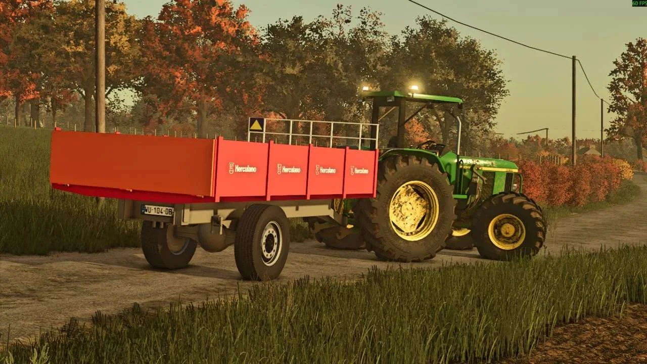 FS25 Herculano agricultural trailer v1.0 Trailers Mod FS25 Mod Free Download