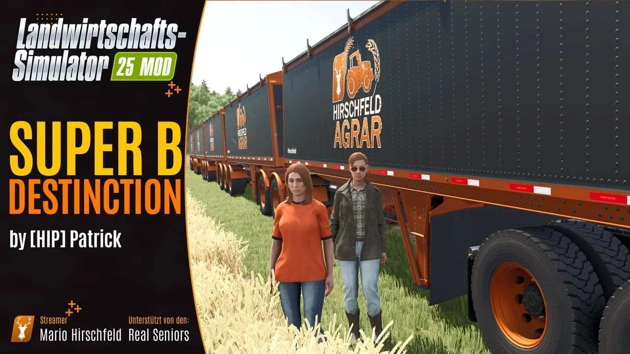 FS25 Hirschfeld Distinction Super-B V1.0.0.1 Trailers Mod FS25 Mod Free Download