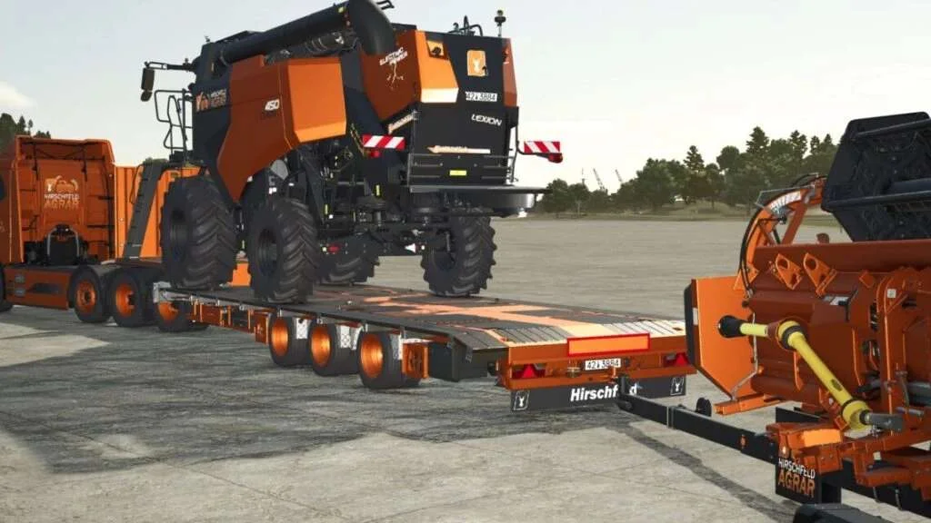 FS25 Hirschfeld Semi Lowloader 3A V1.0.0.2 Trailers Mod FS25 Mod Free Download