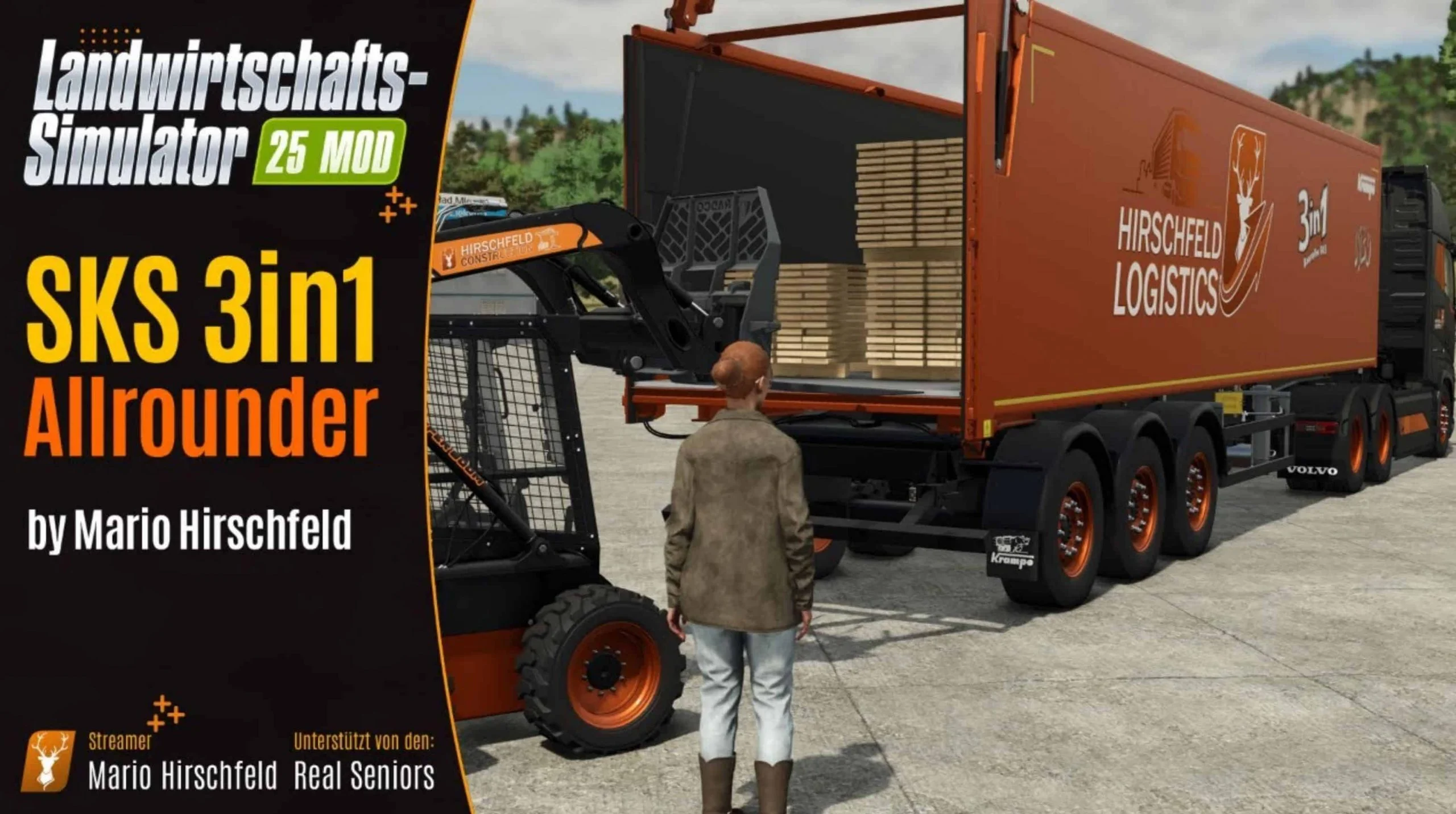 FS25 Hirschfeld SKS 3in1 V1.0 Trailers Mod FS25 Mod Free Download