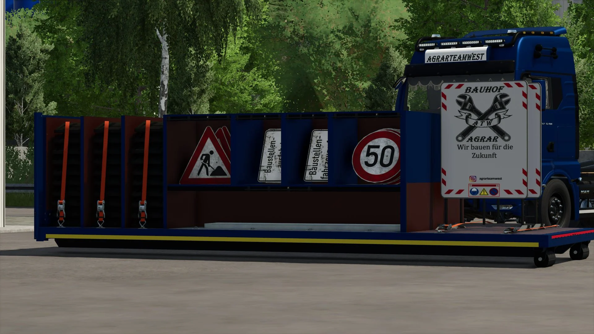 FS25 HKL container for the sign pack V1.0.0.2 Trailers Mod FS25 Mod Free Download