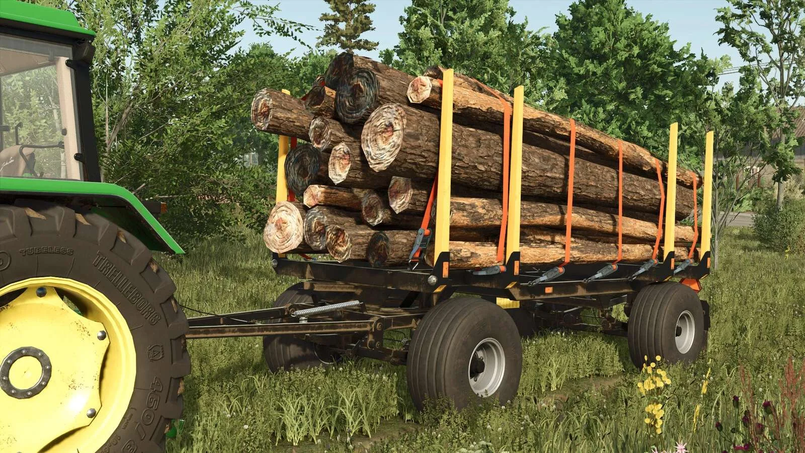FS25 HW80 Wood Trailer v1.0 Trailers Mod FS25 Mod Free Download