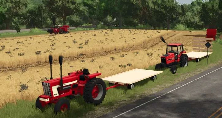 FS25 International 550 hay wagon v1.0 Trailers Mod FS25 Mod Free Download