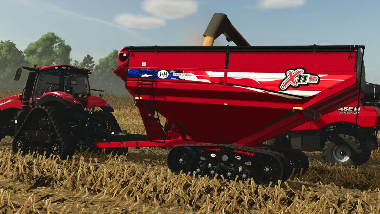 FS25 JM X-Tended Reach 1112 Patriotic Farmer Edition US V1.0 Trailers Mod FS25 Mod Free Download