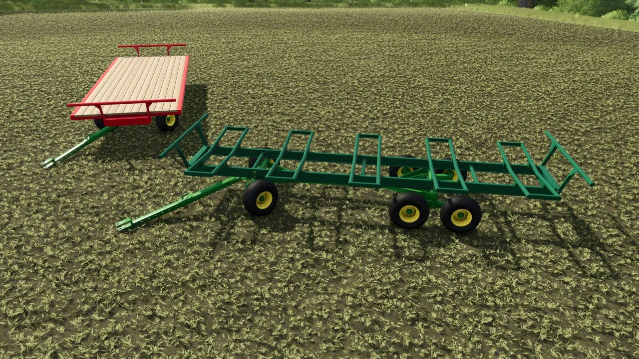 FS25 John Deere 1275 Bale Wagons V1.0 Trailers Mod FS25 Mod Free Download
