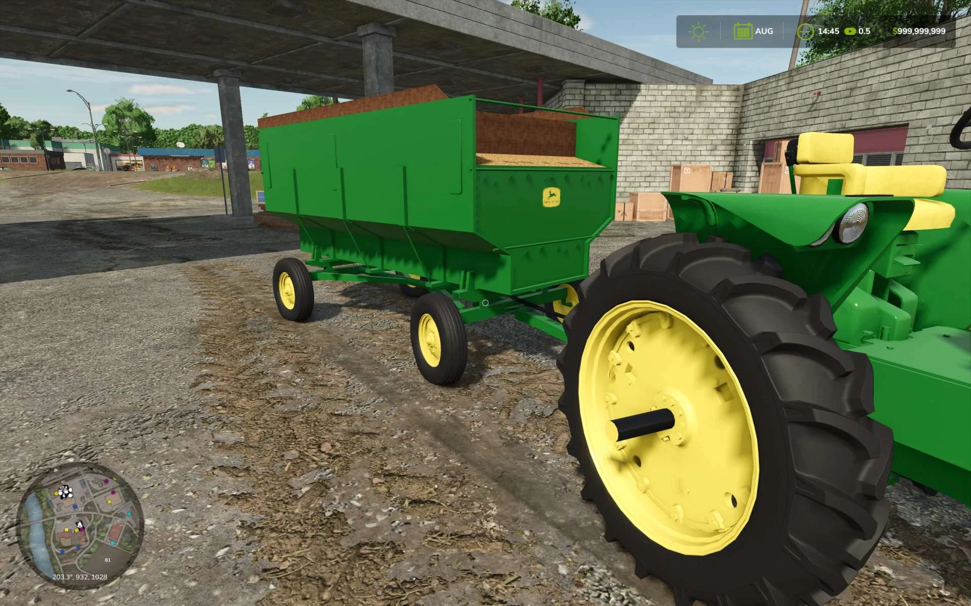 FS25 John Deere Barge Wagon v1.0 Trailers Mod FS25 Mod Free Download