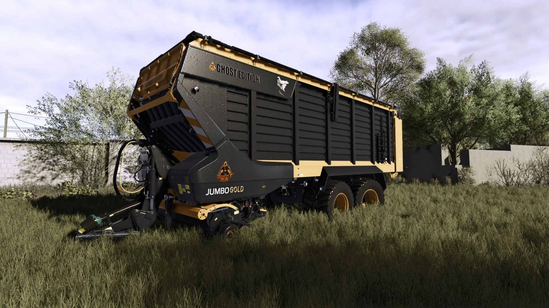 FS25 Jumbo Gold Variable Size m3 Ghost Edition V1.0 Trailers Mod FS25 Mod Free Download