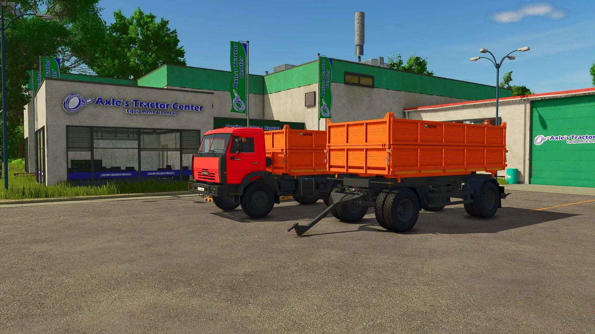 FS25 KAMAZ-65111 and Nephas-8560 V1.0 Trailers Mod FS25 Mod Free Download